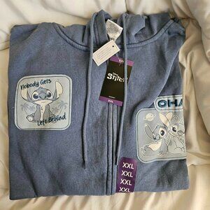 🆕 SIZE XXL DISNEY HOODIE Lilo & Stitch full zip w/ patches